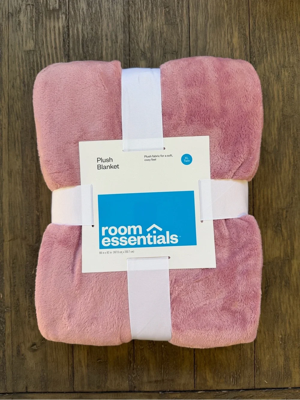 Room Essentials Pink Plush Blanket Size Twin XL